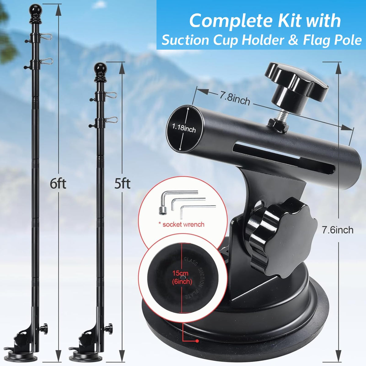 HANGMAICOME compatible with trucks and SUVs for flexible mounting