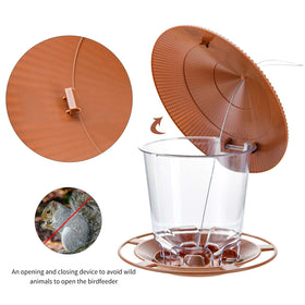 Hanizi Bird Feeder easy to hang under eaves or in garden