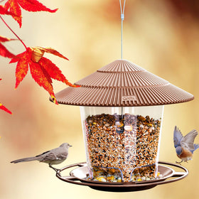Hanizi Bird Feeder inclined roof keeps seeds dry during rain