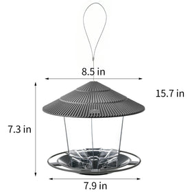Hanizi Bird Feeder drainage tray prevents water buildup around seeds.