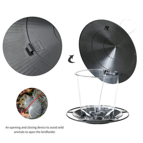 Hanizi Bird Feeder wide-fill opening makes refilling quick and clean.
