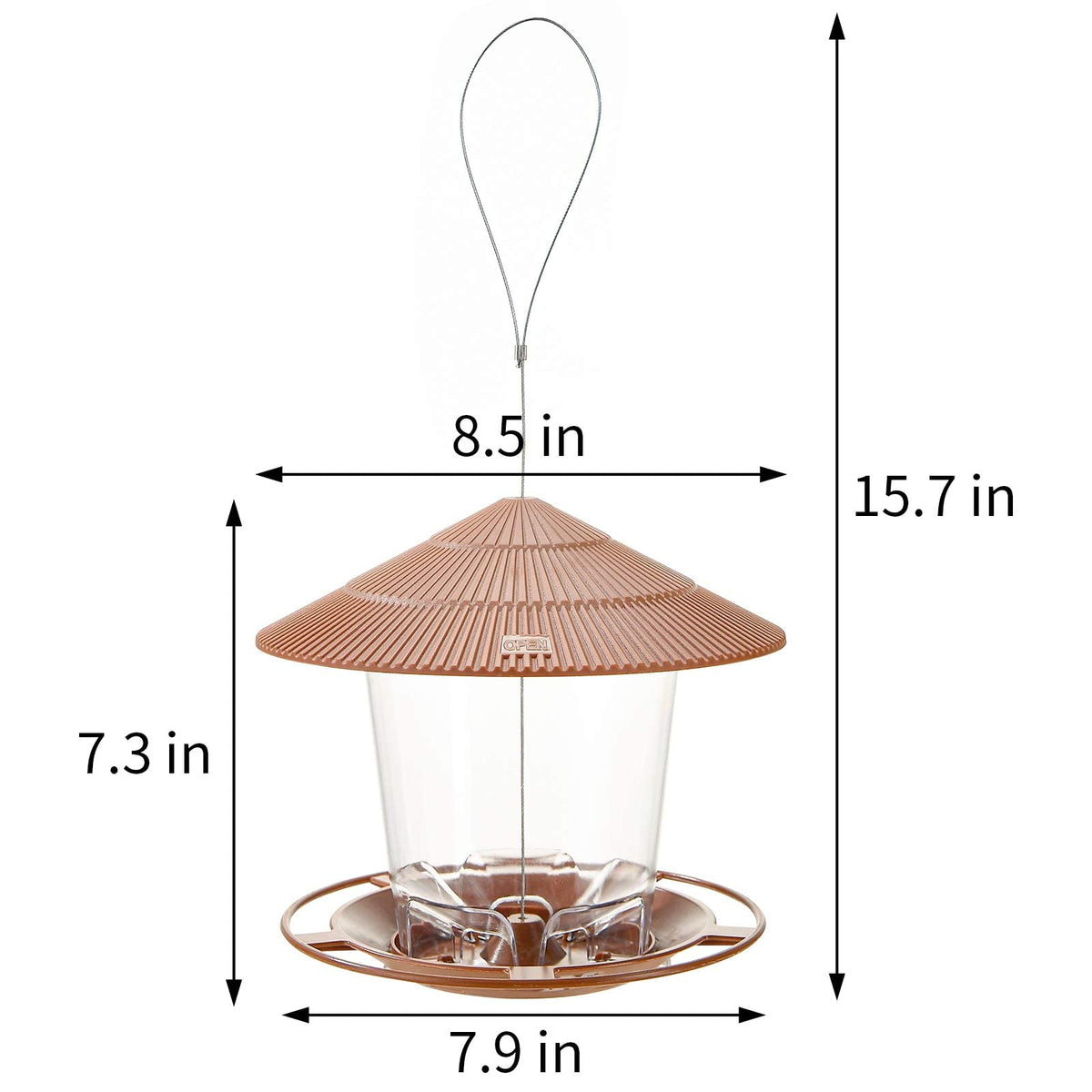 Hanizi Bird Feeder tray with drainage holes prevents water pooling