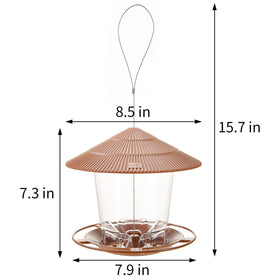 Hanizi Bird Feeder tray with drainage holes prevents water pooling