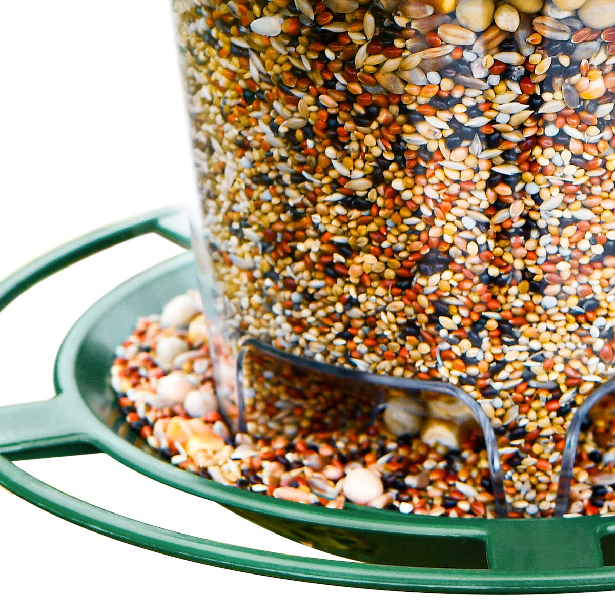 Inclined roof on Hanizi feeder helps keep seeds dry