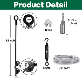 hannger complete kit shown for camping, garden, and backyard events