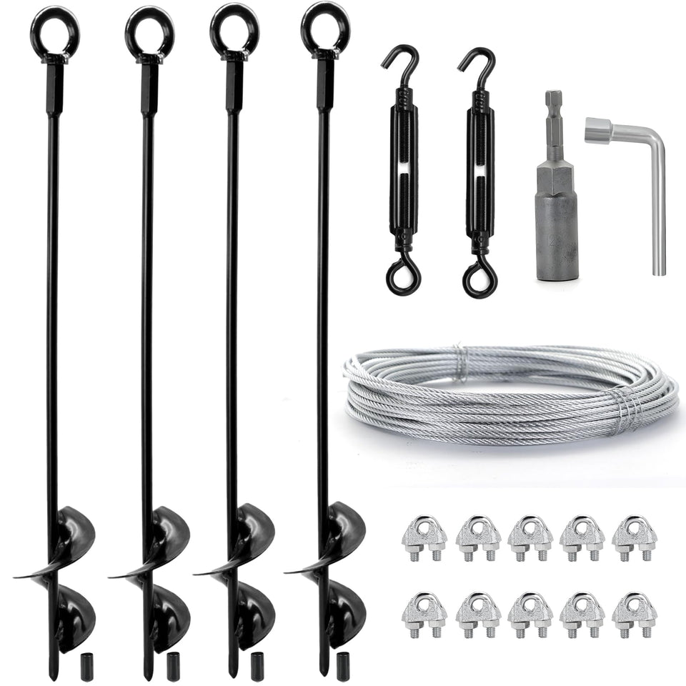 hannger ground anchors 18-inch provide secure footing for sheds and swings