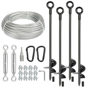 Hannger ground anchors 30in in action for secure outdoor setups.