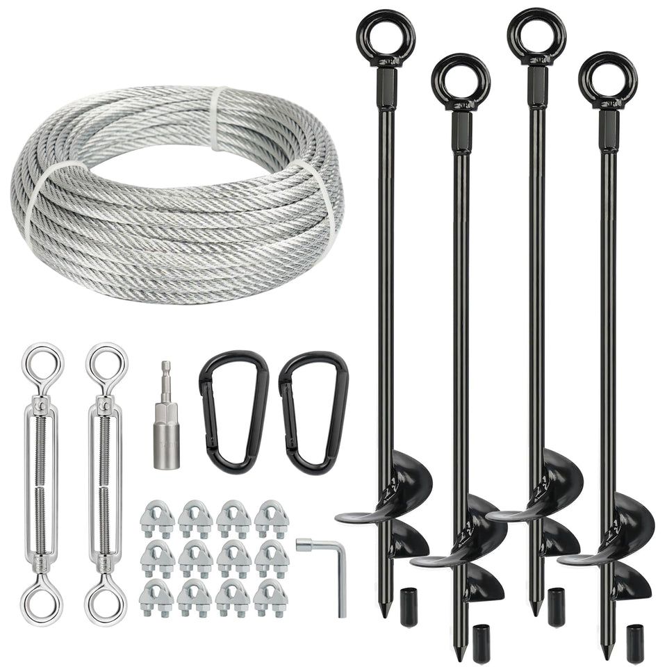 Hannger ground anchors 30in in action for secure outdoor setups.