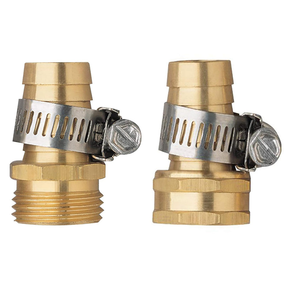 Hanobo 2-pack brass three-quarter-inch hose connectors for durable repairs