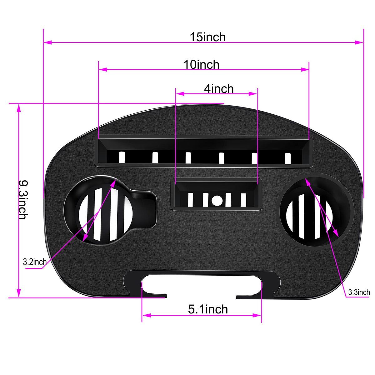 Hanperal chair tray with iPad slot keeps tablet within reach