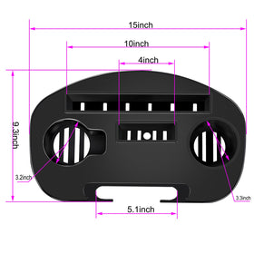 Hanperal chair tray with iPad slot keeps tablet within reach