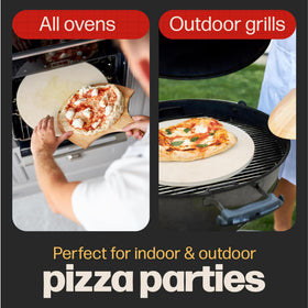 Hans Grill pizza stone round 15-inch easy to clean and maintain