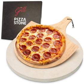 Hans Grill pizza stone round 15-inch diameter 38 cm for versatile cooking