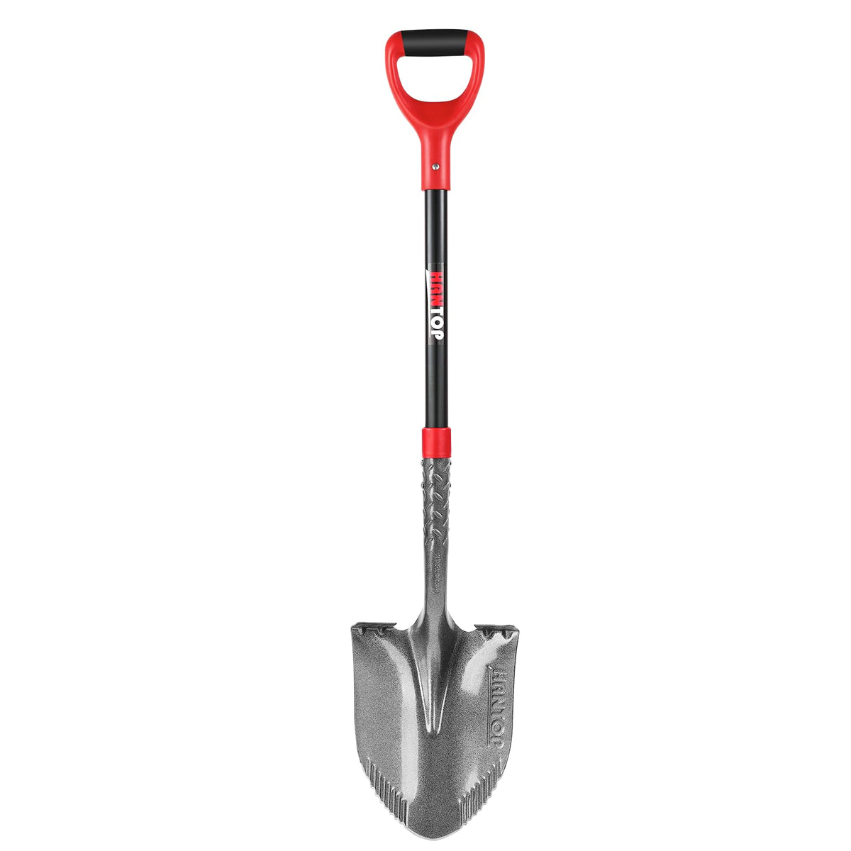HANTOP shovel with fiberglass handle highlighting lightweight, strong shaft for longer use.