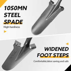 HANTOP fiberglass handle grip provides comfortable, durable support during digging