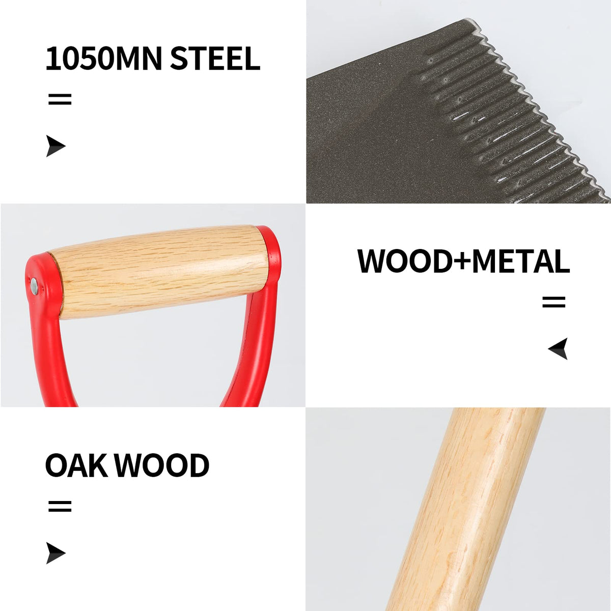 HANTOP square shovel ideal for edging and transplanting work.