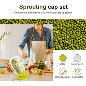 HANTUSWUS sprouting kit with jars supports easy, versatile sprouts for home cooks