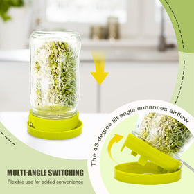 HANTUSWUS stainless steel mesh lid highlights durable, food-grade construction for everyday sprouting