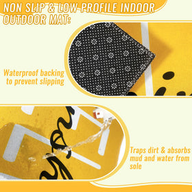 HANXIG Hello Sunshine door mat indoor-outdoor use emphasizes moisture absorption and quick drying