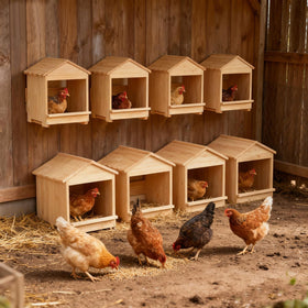 HaoCpetslian wall-mountable coop for adaptable backyard setup