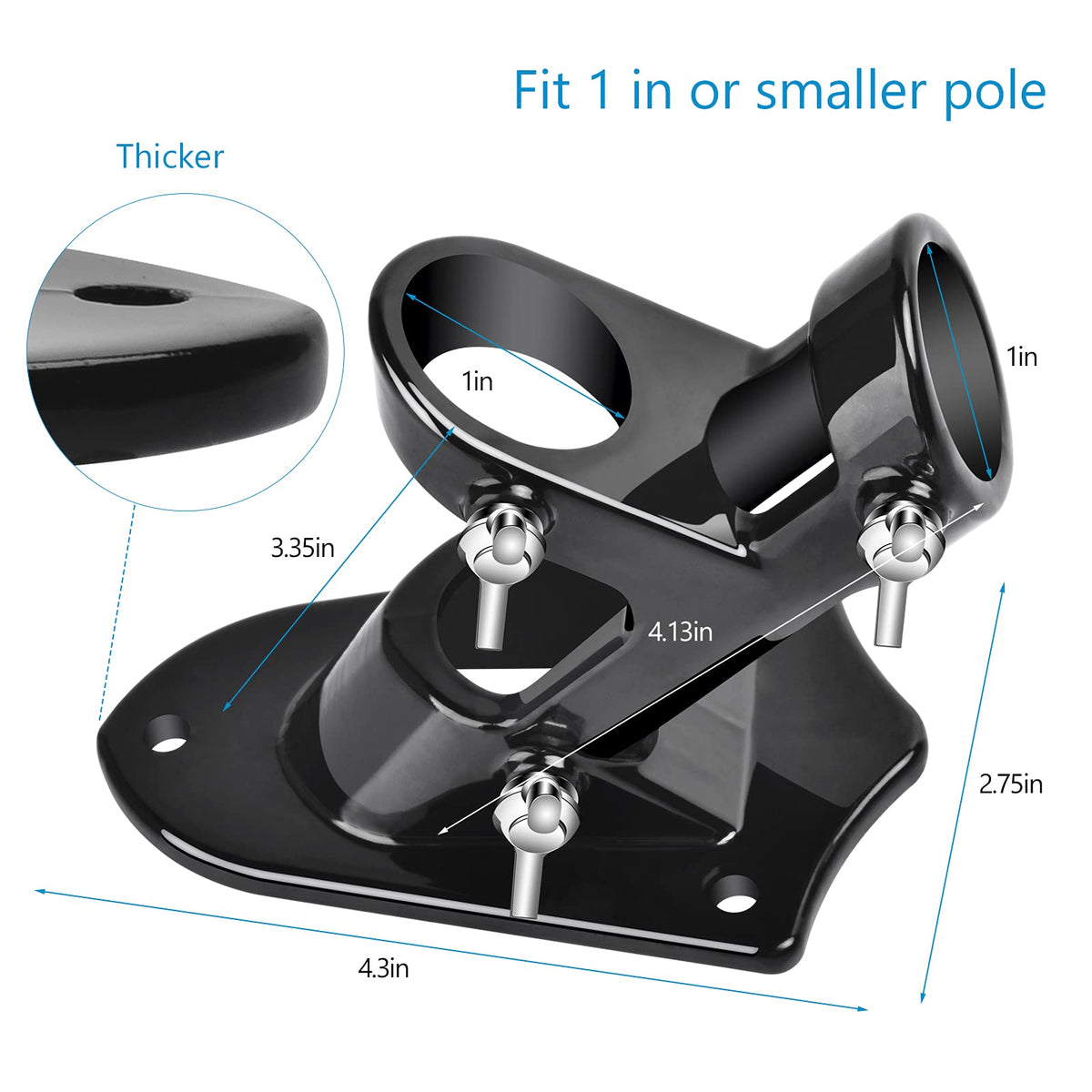 Haoridul all-weather flag pole holder resists rust in extreme conditions.