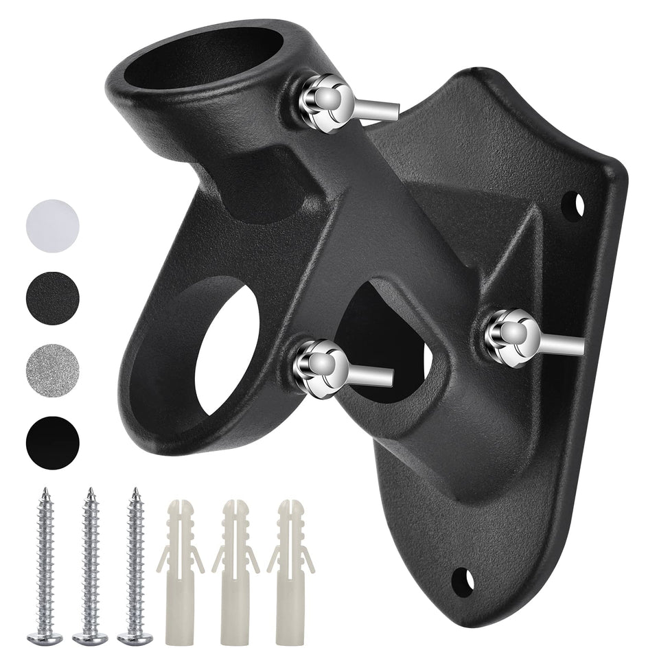 Haoridul flag pole holder on an outdoor wall securing a 1-inch pole