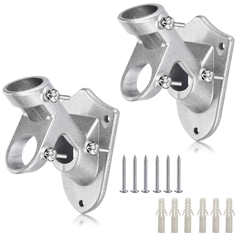 Haoridul flag pole holder side view showing robust 2-pack for outdoor use.