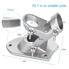 Haoridul flag pole holder close-up of stainless screws for reliable clamping.