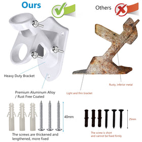 White Haoridul flag pole holder blends with exterior decor and stability