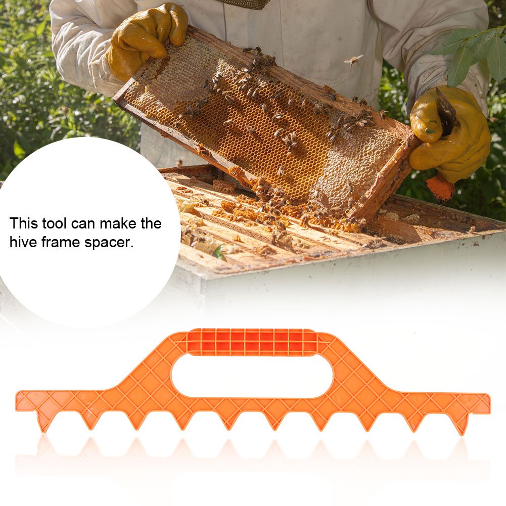 Haosie orange spacers keep 10-frame boxes organized for efficient honey harvesting