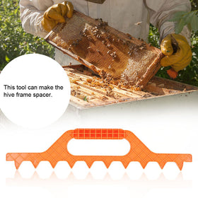 Haosie orange spacers keep 10-frame boxes organized for efficient honey harvesting