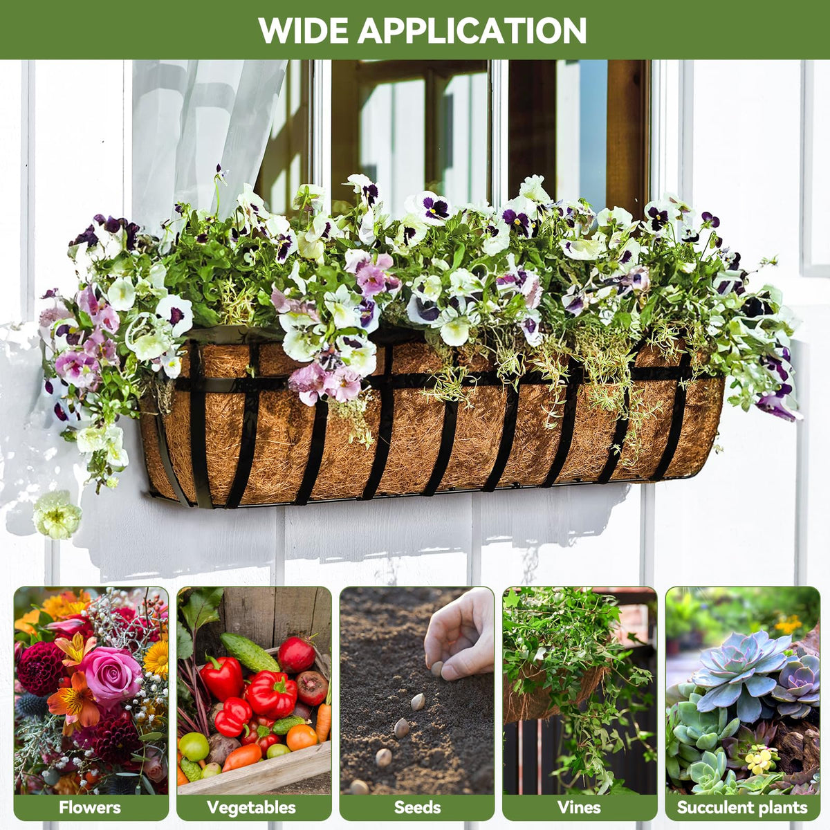 HAOVZRI durable coco liner ideal for garden decor and events.