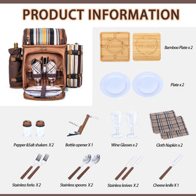 Hap Tim picnic backpack includes two charcuterie boards for stylish outdoor dining