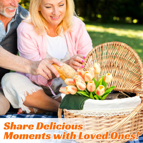 Hap Tim wicker picnic basket compact design makes outdoor packing simple.