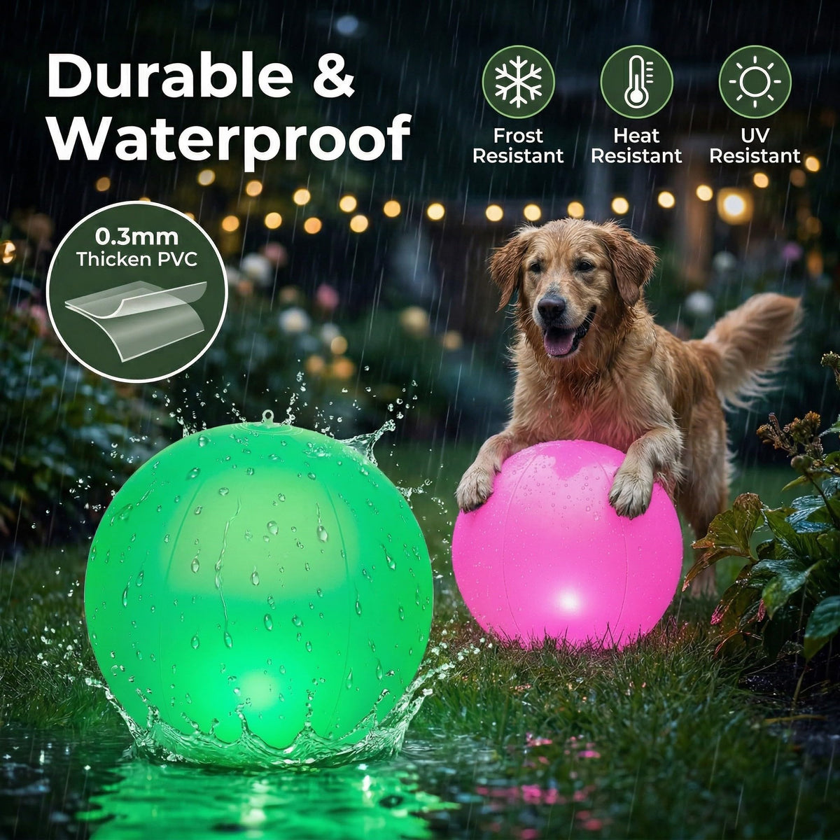 HAPIKAY pool lights for hot tubs enhance evening ambience without cords.