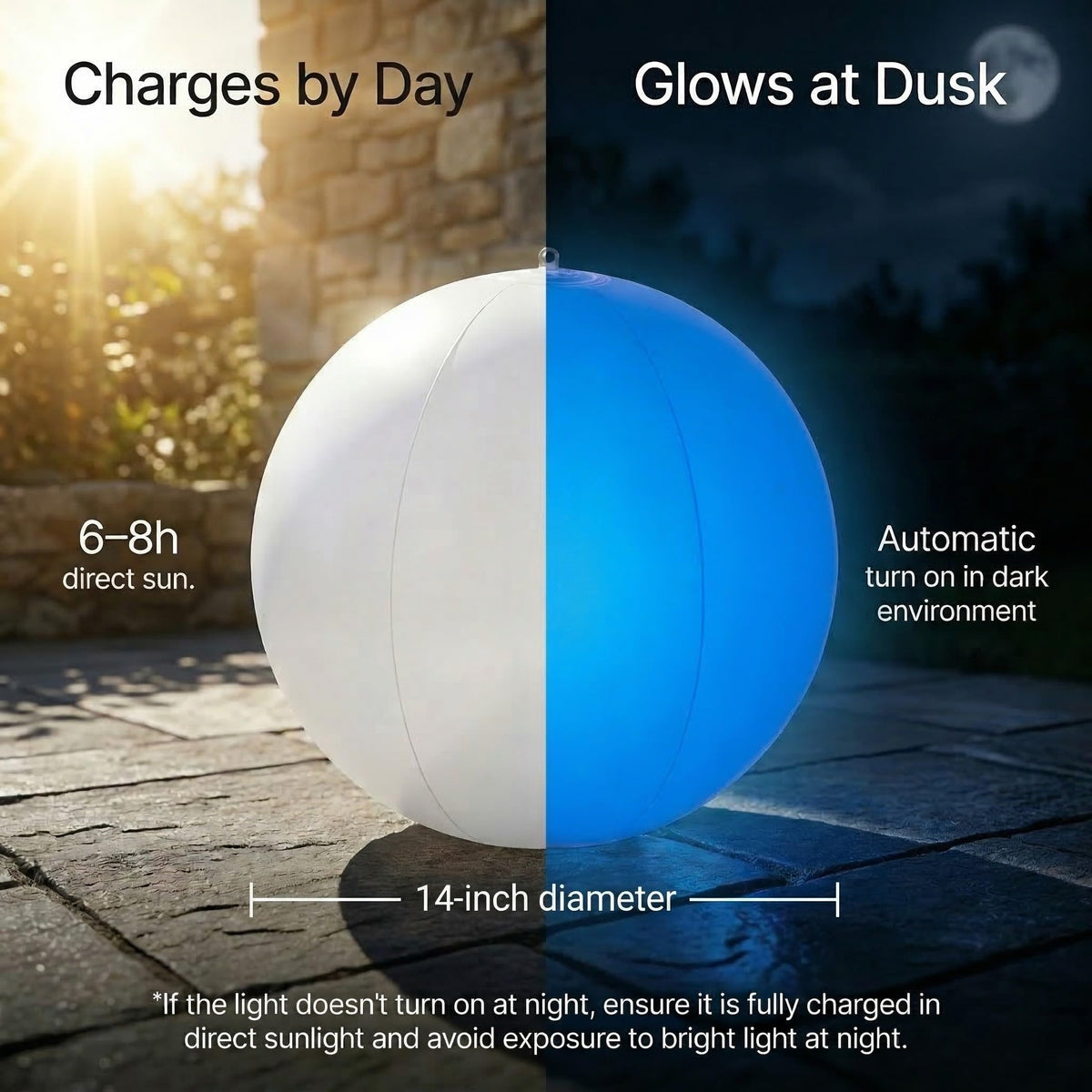 HAPIKAY waterproof floating lights for pool provide cordless, sun-powered illumination.
