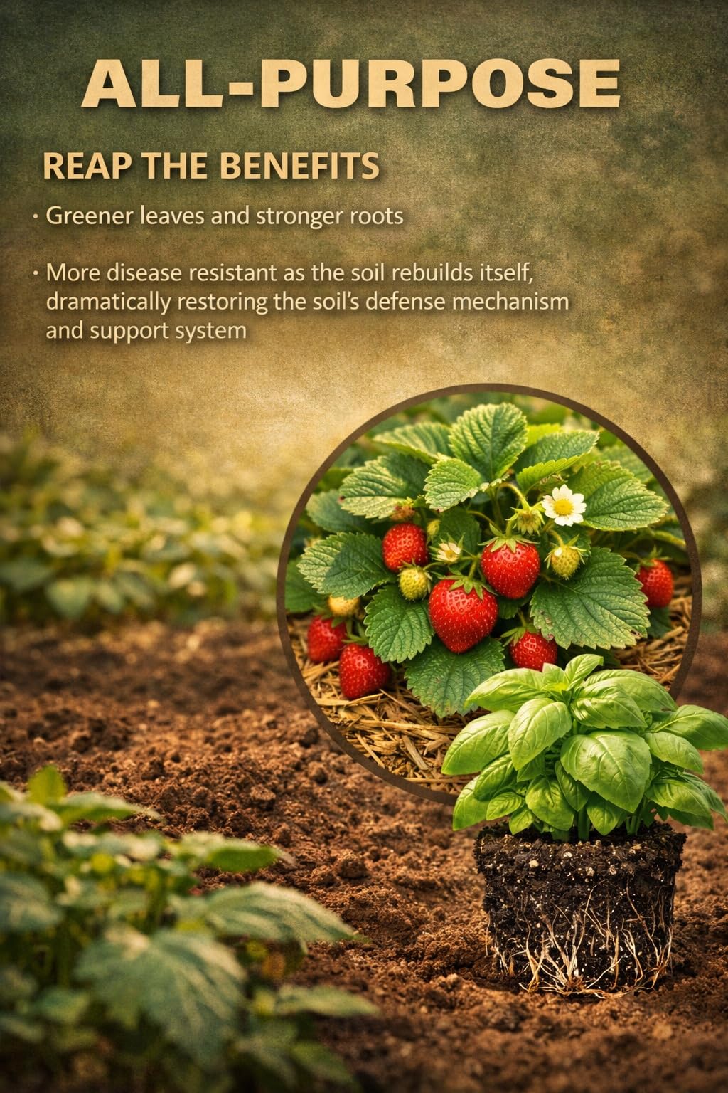 Happy Bunny Farms pellets suitable for lawns, trees, and shrubs for soil health.