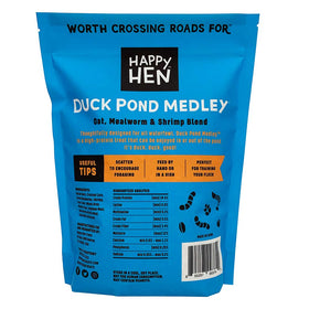 Happy Hen Treats Duck Pond Medley bottle, convenient for quick duck snacks.
