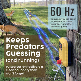 Happy Henhouse charger two miles of fence capability for larger properties