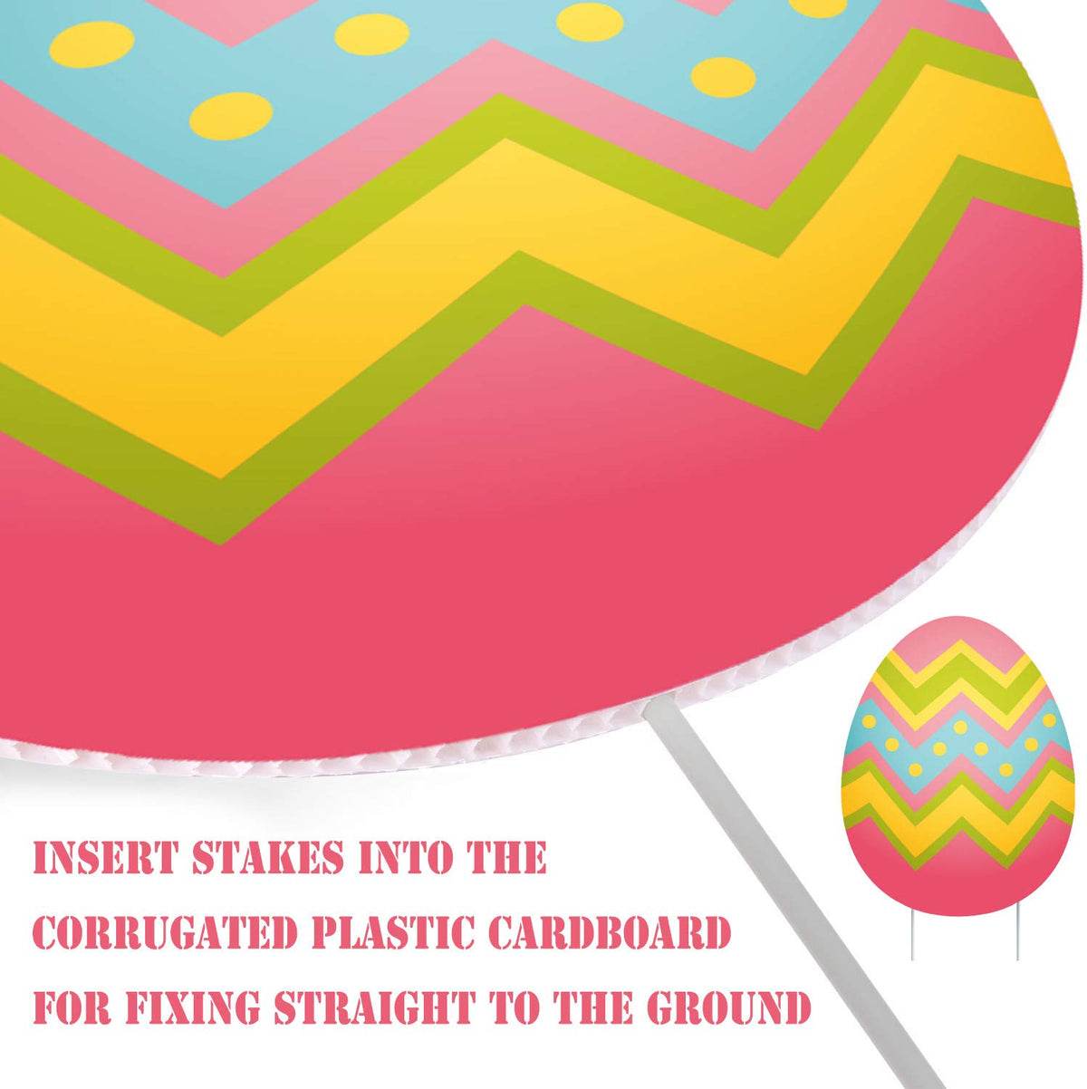 Happy Storm Easter yard sign bunny tail detail boosts curb appeal.