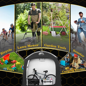 Happy Travel bike shed large-window-ventilation promotes airflow and reduces moisture.