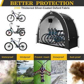 Happy Travel bike storage shed tent fabric close-up 210D Oxford PU4000 waterproof coating