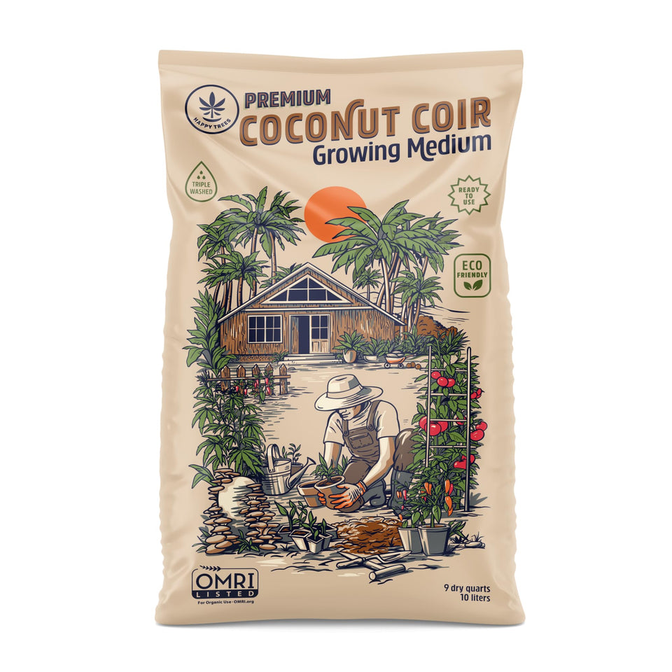 Happy Trees Coco Coir loose coconut fiber ready for seed starting.
