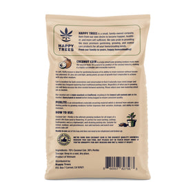 Happy Trees coir texture close-up – fluffy fibers with excellent moisture retention.