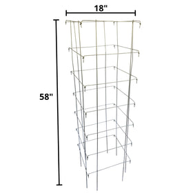 Happy Trees tomato cage open-structure supports sprawling fruit and improves air flow.
