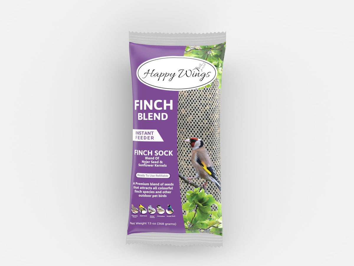 Happy Wings Finch Blend Nyjer seeds close-up for energy-rich feeding.