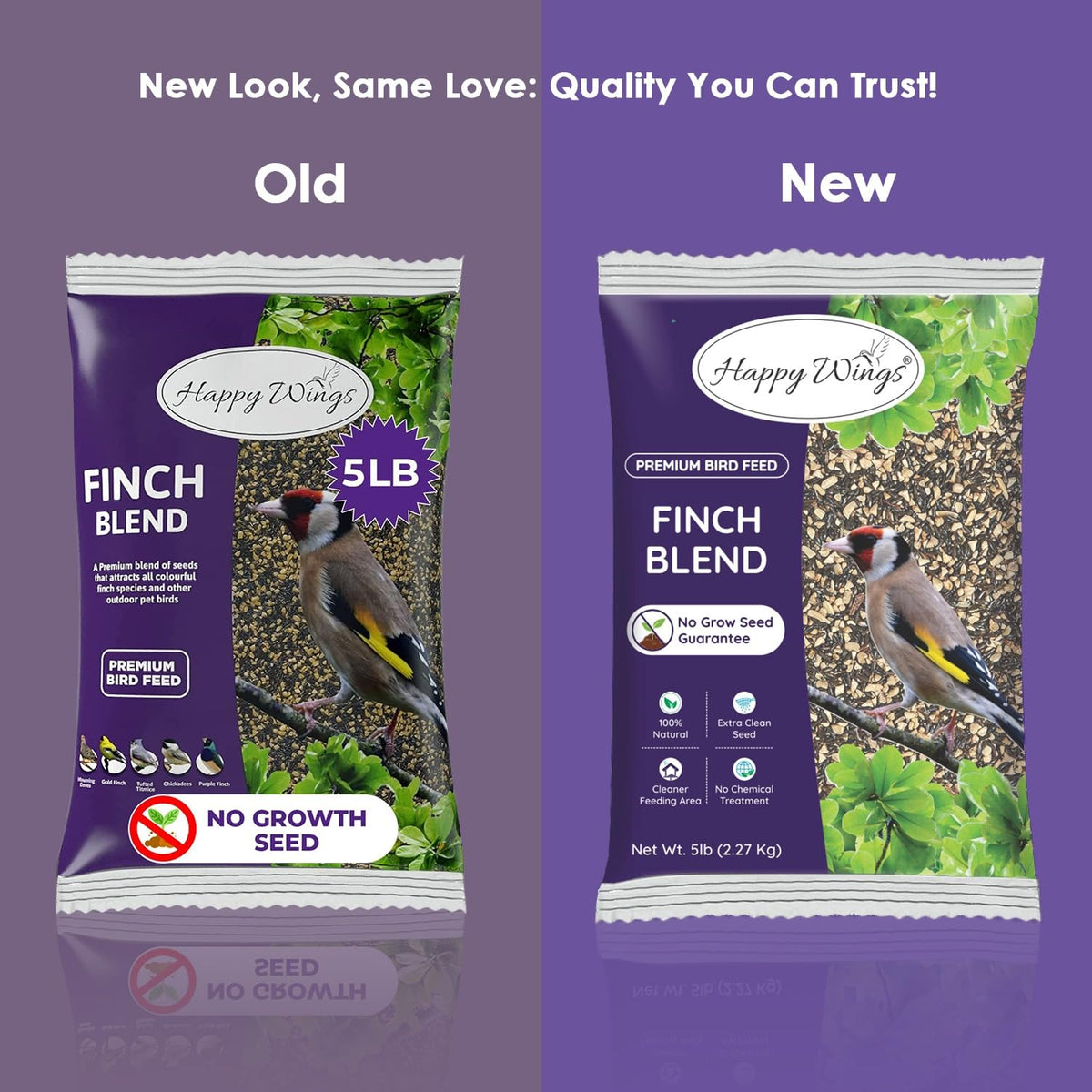 Happy Wings Finch Blend nyjer seeds entice small songbirds to visit