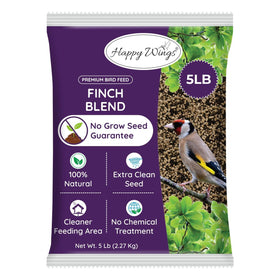 Happy Wings Finch Blend sunflower hearts attract colorful finches in your garden