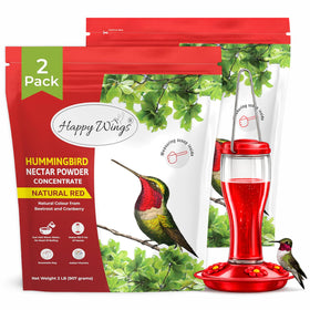 Happy Wings nectar powder two-pack packaging, ready for easy refills.