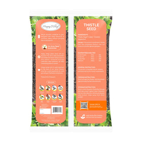 Happy Wings Nyjer seeds come in a 5-pound bag for extended feeding.